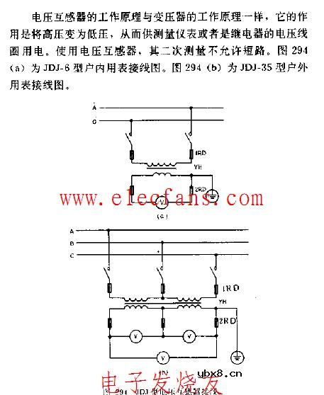 JDJ型电压互感器接线图