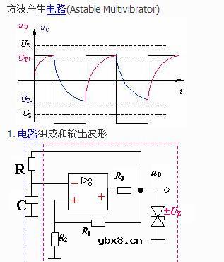 方波发生电路 产生电路 振荡电路图