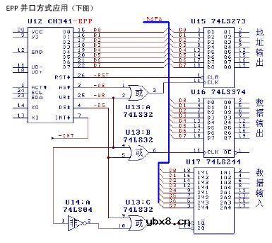 usb转并口电路图