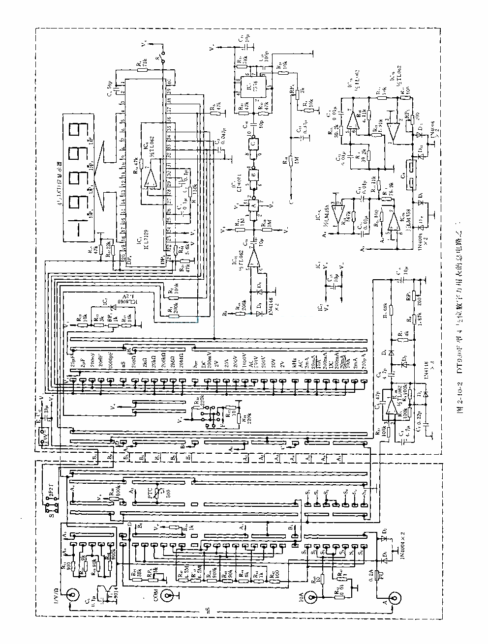 万用表电路图DT930F电路图 万用表电路图DT930F电路图