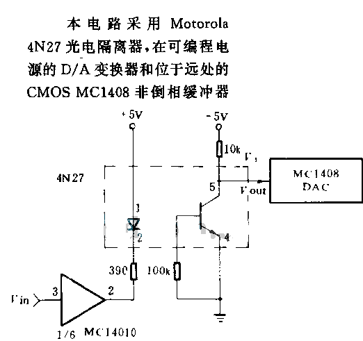 D/A从变换器的500v隔离电路