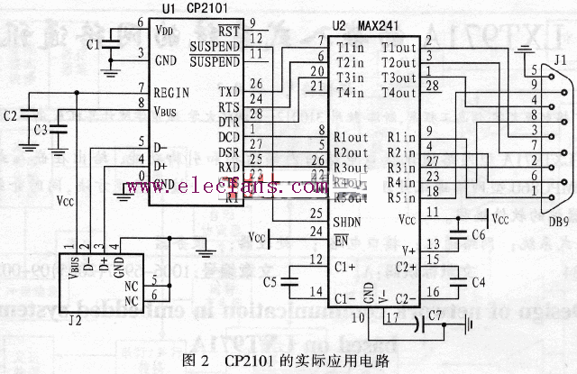 USB转串口电路图二例