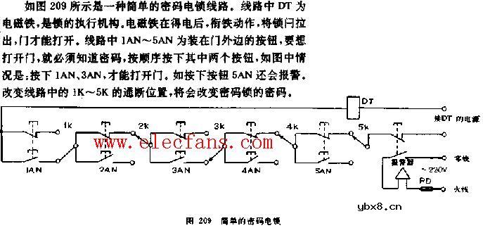 简单的密码电锁