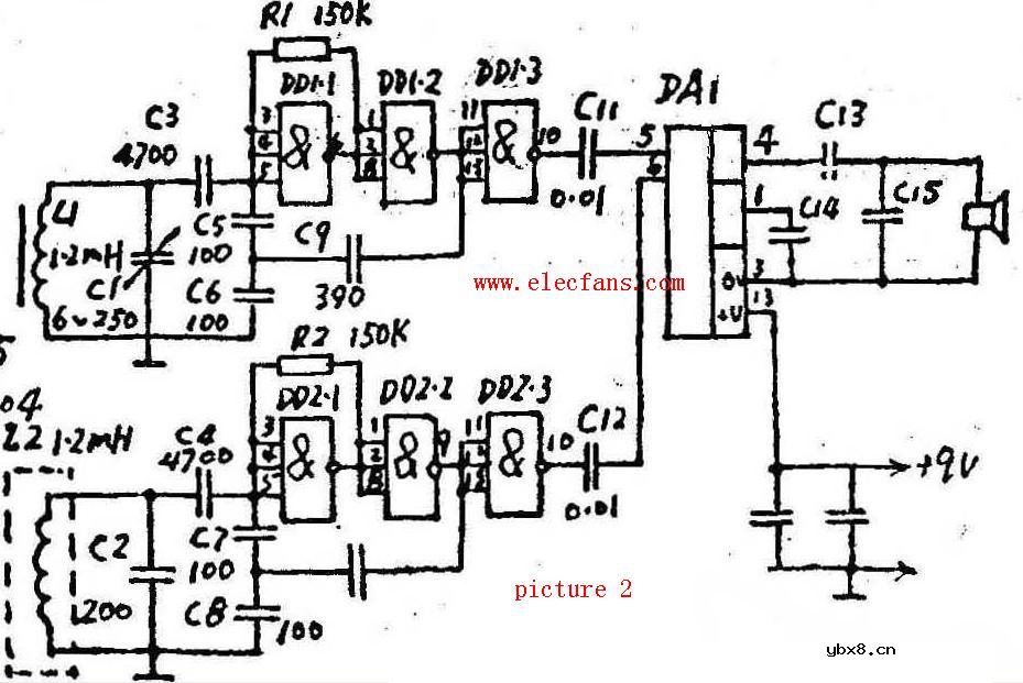 金属探测器电路图
