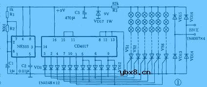 cd4017工作原理及应用电路图