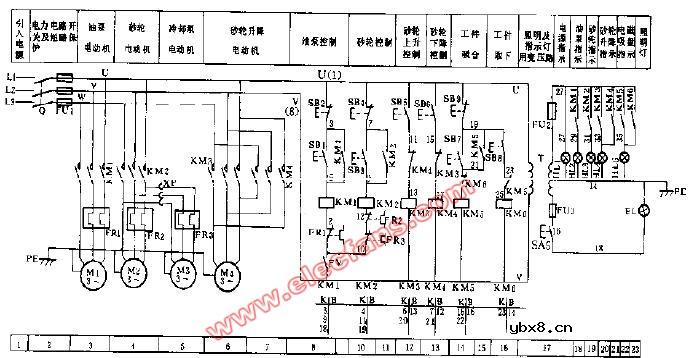 M7130型平面磨床线路的电路图 M7130型平面磨床线路的电路图