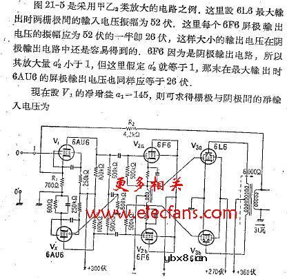 甲乙2类放大电路图(带负反馈)