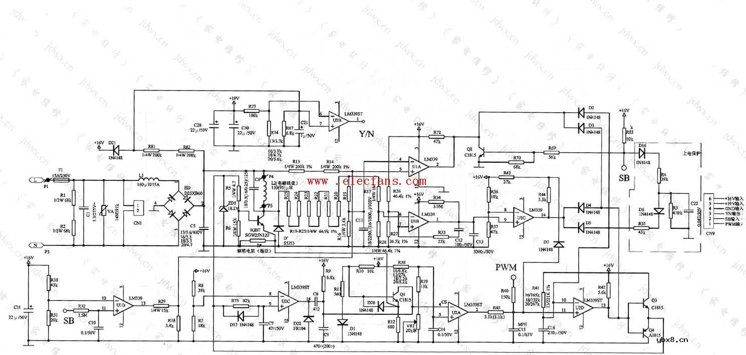 尚朋堂电磁炉电路图SR-1602-11XX-1604