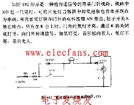 简易门铃电路图