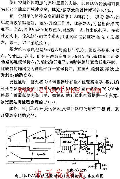 由DA转换器控制的脉冲宽度调制器