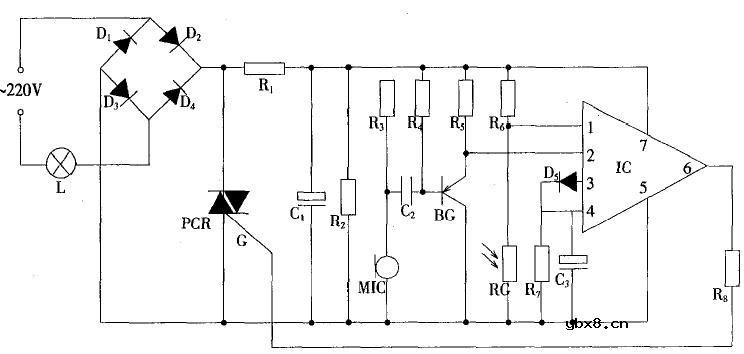 声光控延时开关电路