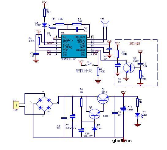 门铃音乐芯片电路图