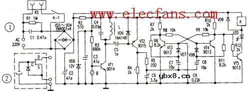 超声波遥控开关工作原理图 超声波遥控开关工作原理图