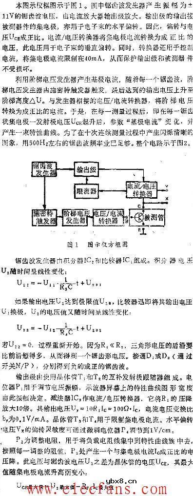 NPN型和PNP型半导体元件特性曲线图示仪
