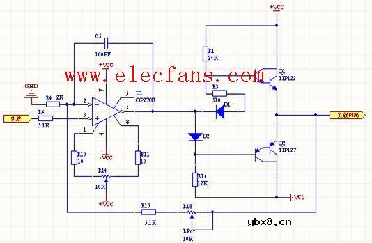 甲乙类双电源互补对称功率放大器电路