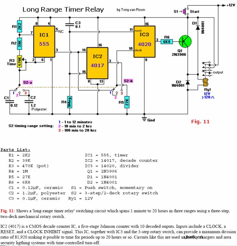 Long Range Timer Relay circuit