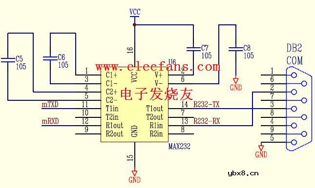 max232 串口电路
