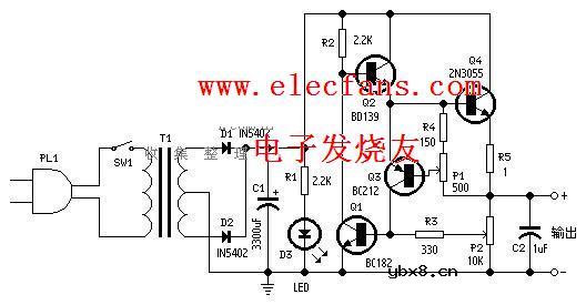 稳压电源保护电路图