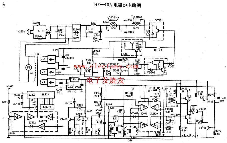 美的电磁炉电路图