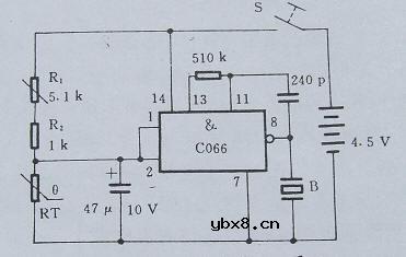 开水壶自动报警电路图