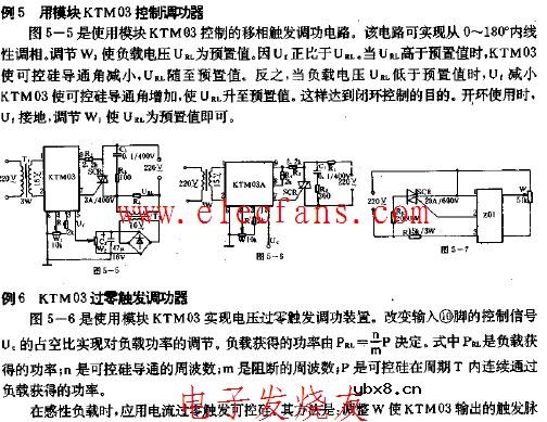 用模块KTM03控制调功器电路图