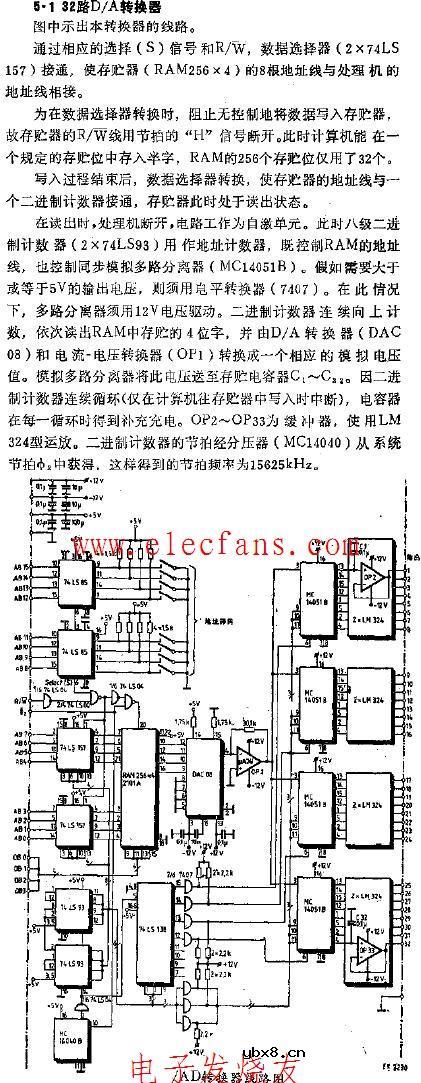 32路DA转换器电路图