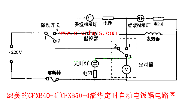 美的电饭锅煲电路图 美的电饭锅煲电路图