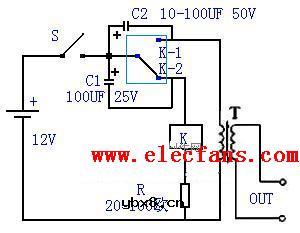 继电器逆变电路原理图