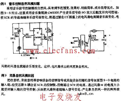 音乐控制自然风模拟器电路图