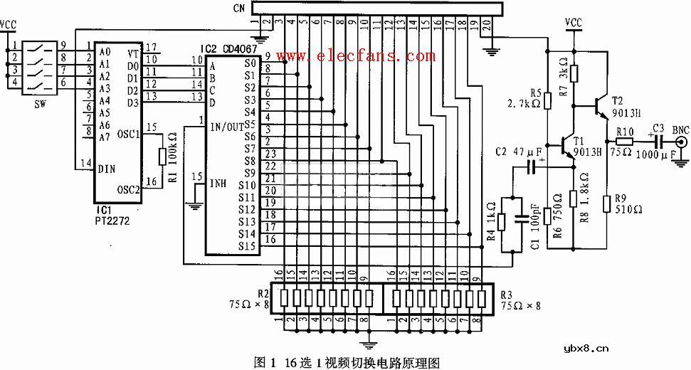 视频切换电路图