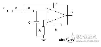 二阶有源低通滤波器电路图 二阶有源低通滤波器电路图