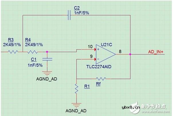 二阶有源低通滤波器电路图 二阶有源低通滤波器电路图