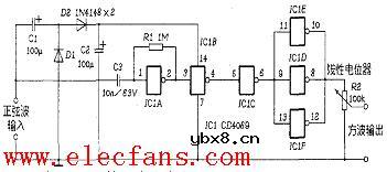 正弦波转方波电路 正弦波转方波电路