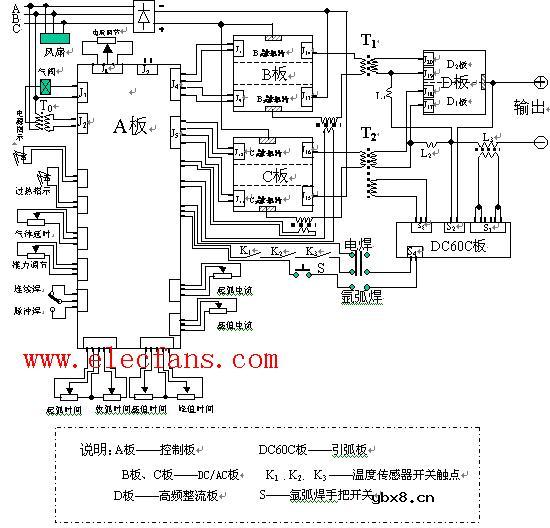 交流电焊机电原理图(220V/380V焊机)
