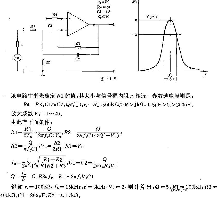 带通滤波器电路图
