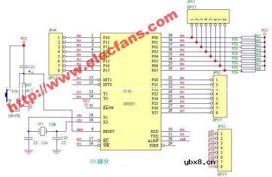 单片机跑马灯电路图(含程序代码) 单片机跑马灯电路图(含程序代码)