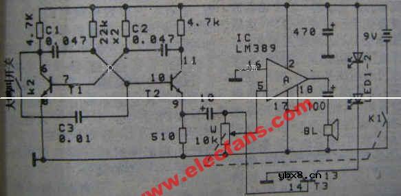 鸭叫声动物叫声模拟电路的原理
