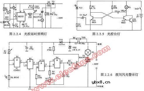 夜间闪光警示灯电路图