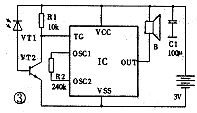 光控式语音报警电路