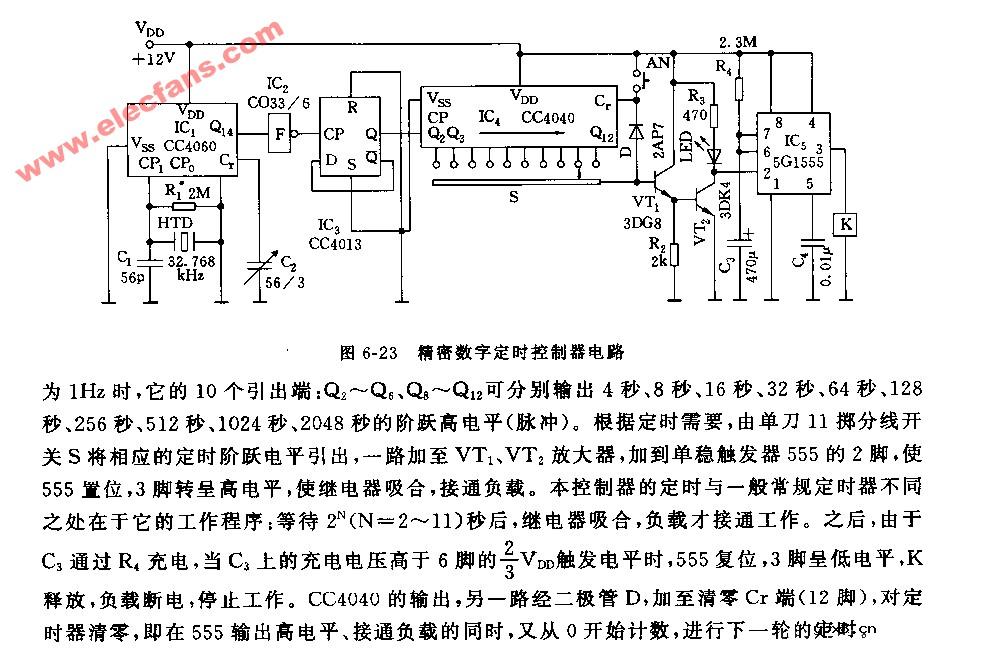 精密数字定时控制器电路图