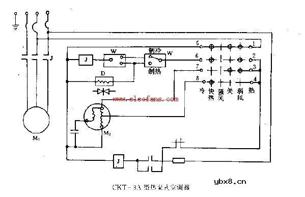 CKT-3A型热泵式空调机电路图