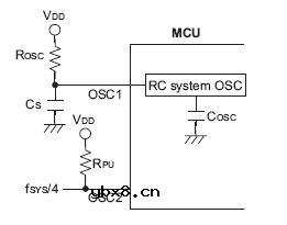 单引脚上拉电阻型RC振荡器 单引脚上拉电阻型RC振荡器