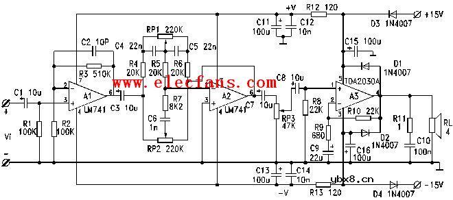 扩音机电路图 扩音机电路图