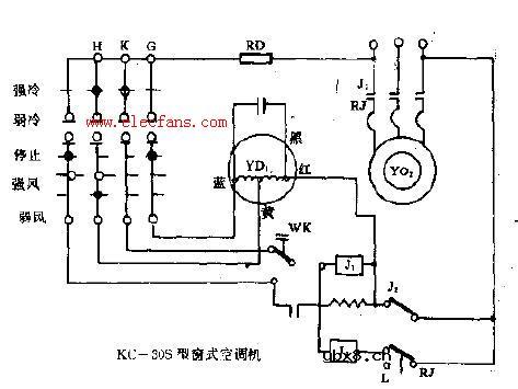 KC-305型窗式空调机电路图