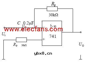 反相微分运算电路