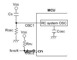 单引脚下拉电阻型RC 振荡器