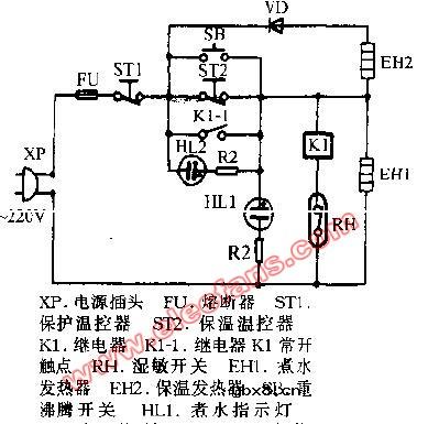 东芝DF（S）型电热水瓶电路图