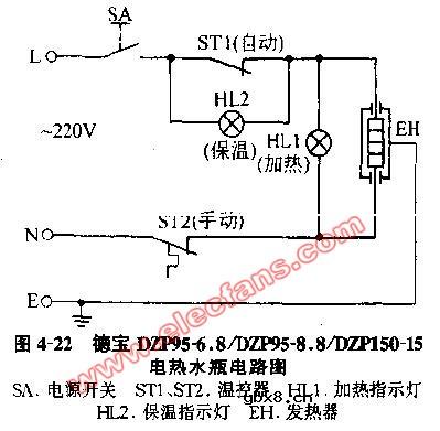 德宝DZP95电热水瓶电路图