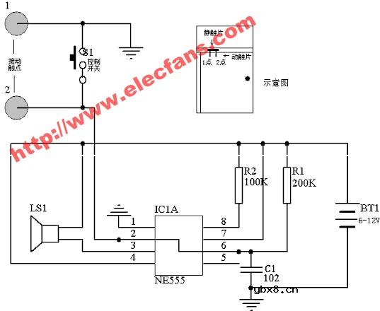 自制报警器电路图