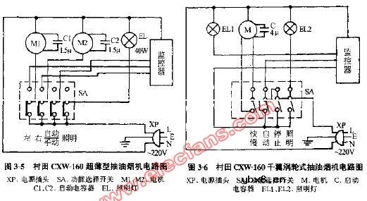 村田CXW-160超薄型抽油烟机电路图